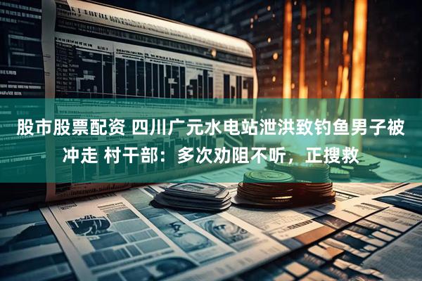 股市股票配资 四川广元水电站泄洪致钓鱼男子被冲走 村干部：多次劝阻不听，正搜救